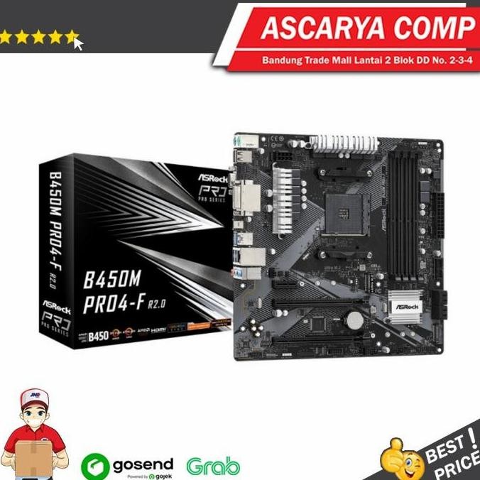 ASROCK B450M Pro4-F R2.0 | Motherboard AMD B450 AM4 Micro ATX