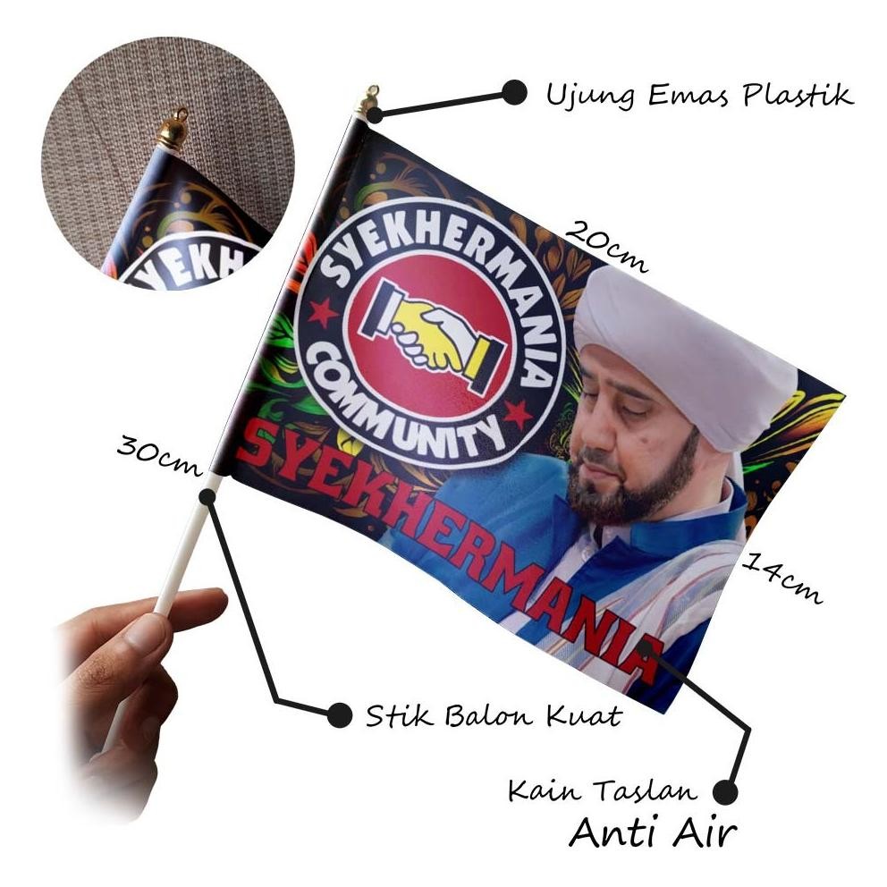 Diskon Nazhifa Printing - Bendera Syekhermania Kecil, Sholawat Majelis Habib Syekh Bin Abdul Qodir A