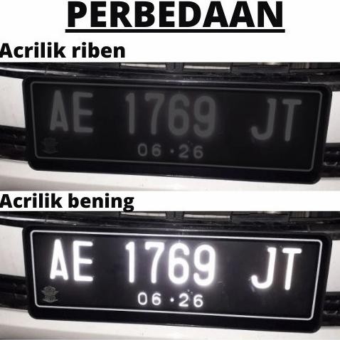 NEW Tatakan plat mobil / Cover plat mobil Akrilik fil Ruben hitam