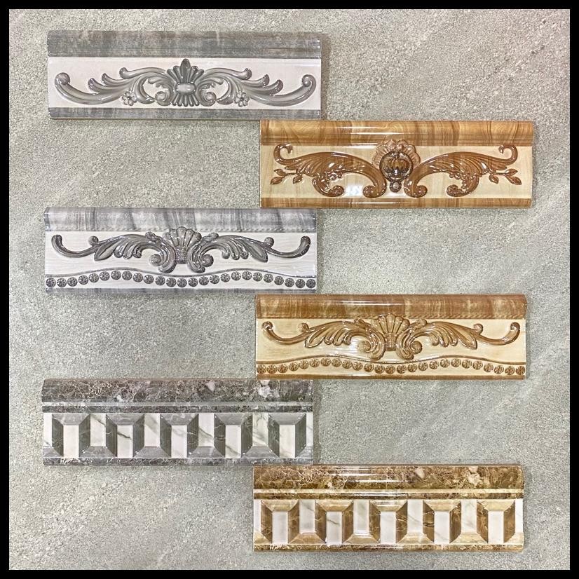 LIST KERAMIK DINDING ELEGANT ROYAL COLOSSEUM TIMBUL 8X25CM / LIS KERAMIK LIST DINDING