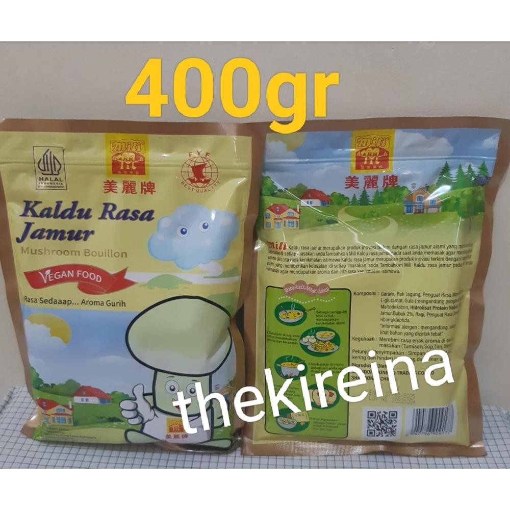 

Kaldu Jamur MILI - 400gr Penyedap Rasa Vegetarian nUg