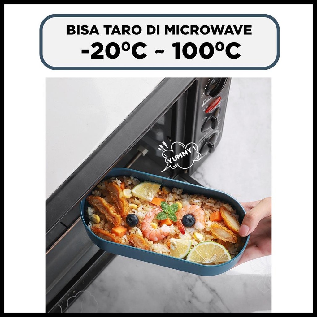 LUNCH BOX SET TINGKAT KOTAK MAKAN DENGAN SET SENDOK MAKAN LUNCH BOX