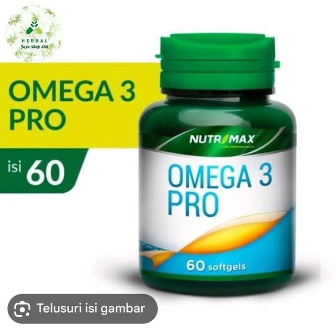 

Terlaris Nutrimax Omega 3 Pro Vitamin E Isi 60 Softgels Minyak Ikan Omega