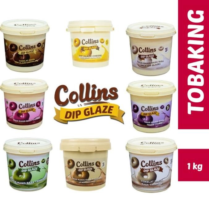 

Collins Dip Glaze 1 kg Choco Crunchy Topping Kue Donut Pisang AST nUg