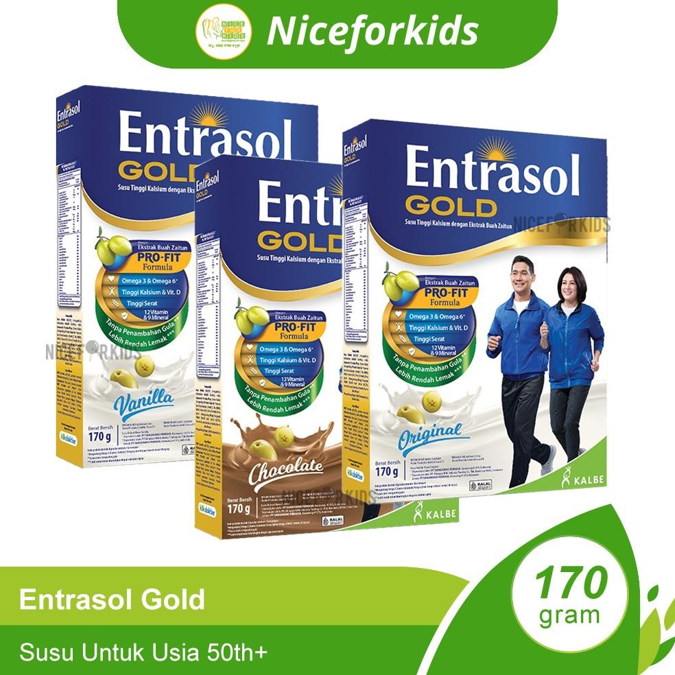 

Entrasol Gold Ukuran 170gr Susu Bubuk Tinggi Serat dan Kalsium Membantu Memelihara Kepadatan Tulang nUg