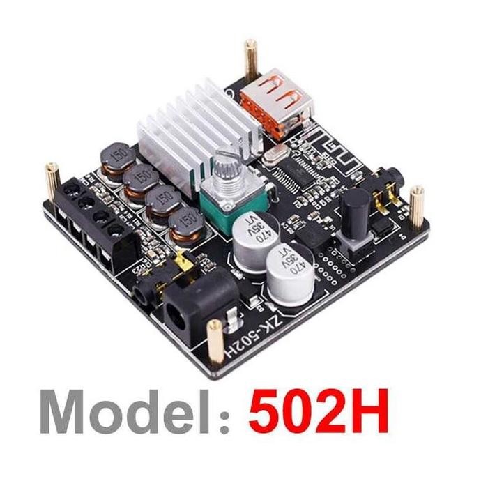 Wuzhi Audio Bluetooth 5.0 Amplifier 2.0 2X50W Tpa3116D2 - 502H | 100% Original New Stok