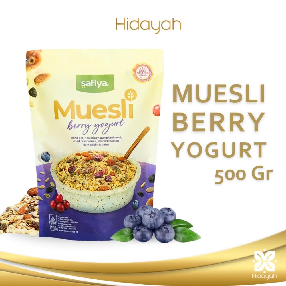 

Muesli Berry Yogurt Safiya 500 Gr Diet Sereal Sarapan Oatmeal Sehat Original AST nUg