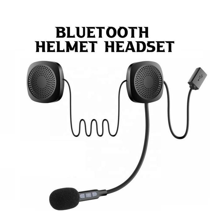Headset Helm Motor Tempel Dengan Mikrofon Helmet Bluetooth Wireless New Stok