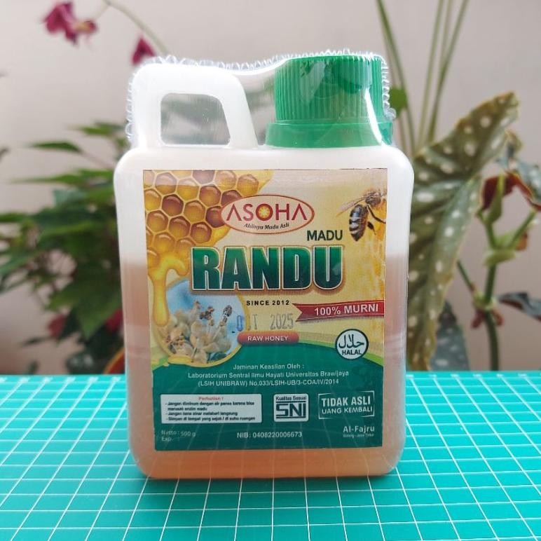 

ASOHA Madu Randu Asli 1/2kg | NO TIPU-TIPU | Madu Murni - Madu Asli - Raw Honey - tdk kristal dikulkas | Obati Asam Lambung AST nUg