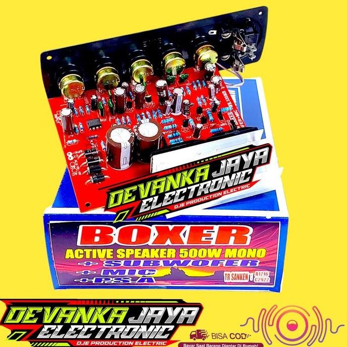 Kit Power Speaker Aktif 500 Watt Transistor Sanken 5Dy 2Sa1216 / 2Sc2922 Mono Boxer Extra Subwofer A