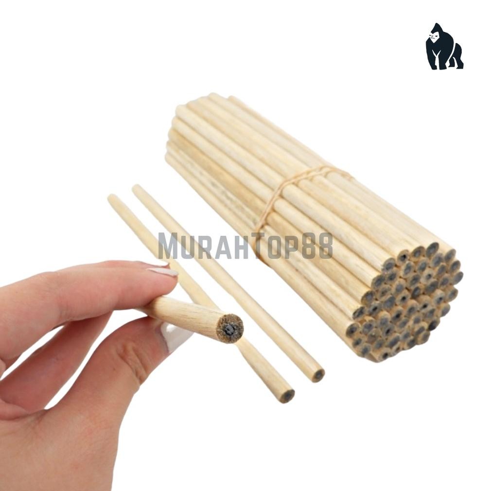 

RB Pencil 2B Kayu Polos Panjang / Pensil Hotel / Pensil Murah Segi Enam Bulat [1 Iket Isi 50 Pcs]