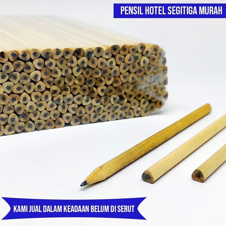

RB Pensil Kayu Model Segitiga/pensil hotel /pensil murah (isi 100pcs)