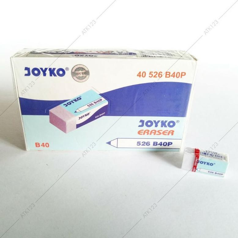 

RB Penghapus Pencil Joyko putih 526 b40 p tertera harga 1 pack isi 40