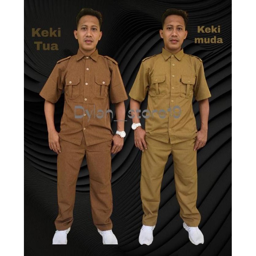 Seragam PNS seragam PEMDA pria khaki/celana PNS keki /kemeja PNS keki