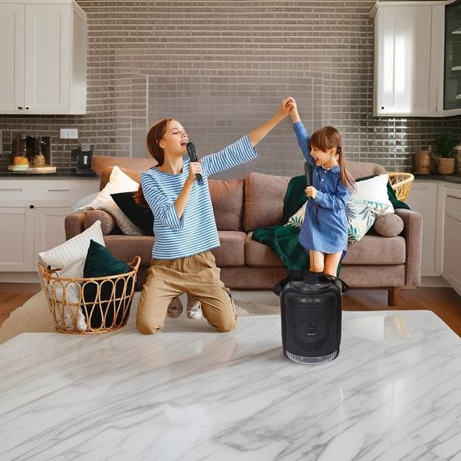 Mkc Kimiso-4001 Speaker Aktif Bluetooth Speaker Karaoke Portable 8" Bulat Kimiso Qs-4001 Bluetooth U