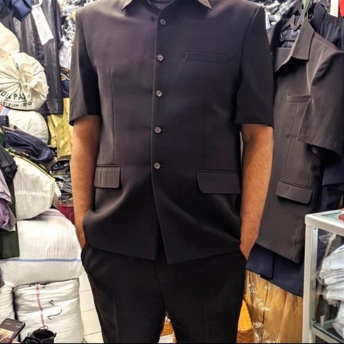 setelan baju safari jas psh terbaru Pemda PNS kantor coklat pria
