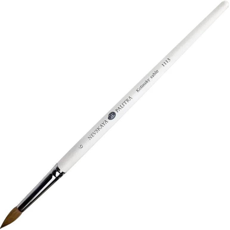 

Russian White Nights Watercolor Brush Pen Round Tip Short Handle 1113 Mink Hair Kolinsky Marten