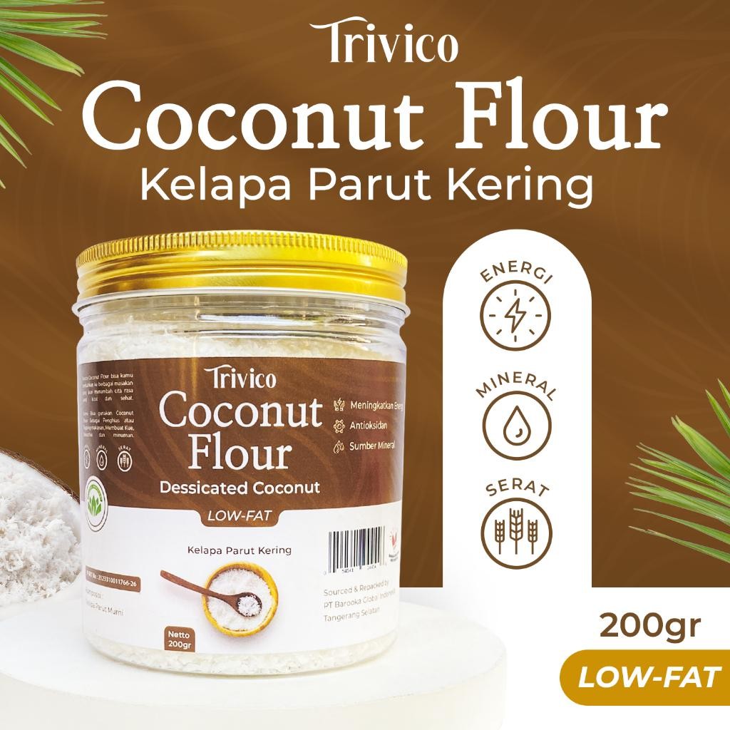 

NEW PRODUCT TRIVICO TEPUNG KELAPA KERING - UNTUK KUE & MASAKAN NATURES TOUCH.