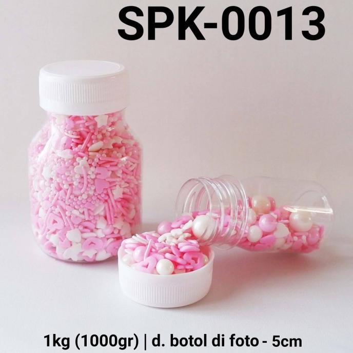 

<<<<<] SPK-0013 Sprinkles sprinkle sprinkel 1kg 1 kg mutiara meses pink putih