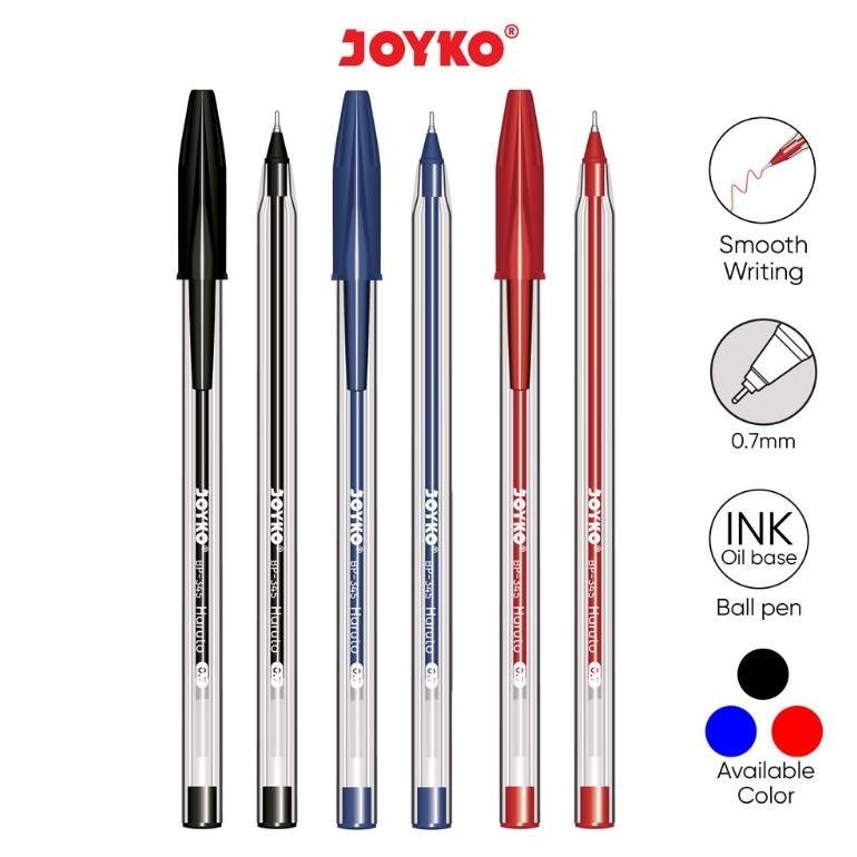 

''Terlaris" (12Pc) Ball Pen Pulpen Pena Joyko Bp-34 Haruto 0.7 Mm Murah
