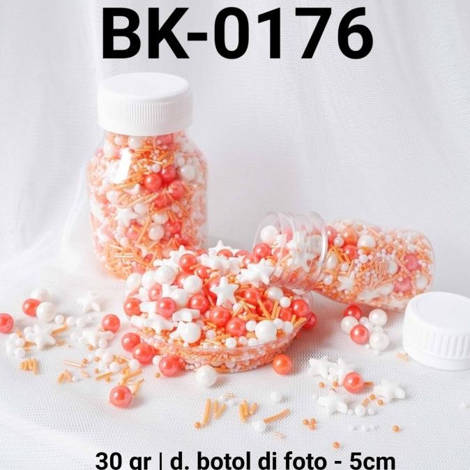 

:::::::] BK-0176 Sprinkles sprinkle sprinkel 30gr 30 gram mix orange putih