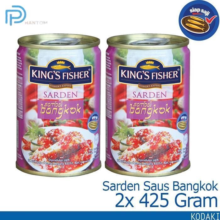 

BARU KTMSTORE PAKET 2 PCS KING'S FISHER SARDEN SAUS BANGKOK 425G MAKANAN KALENG KINGS FISHER