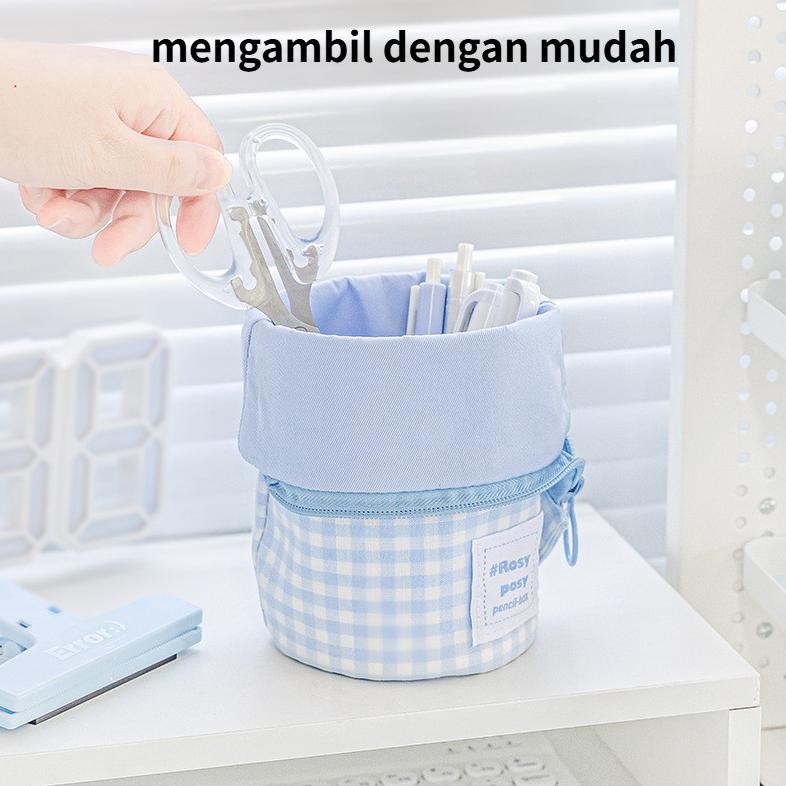 

Uj-32 Pencil Case Tempat Pensil Berdiri Standing Pen Case Pouch Bag Makeup