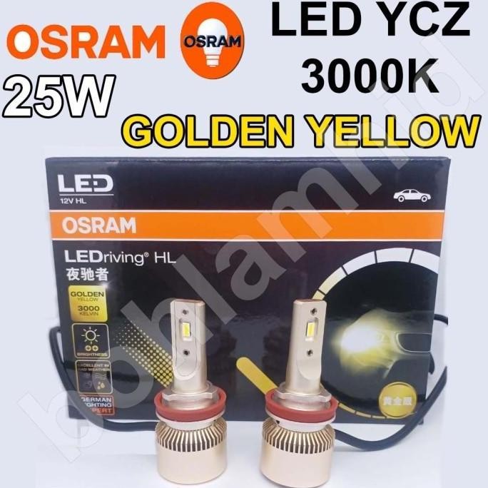 Best T-Led Osram Ycz H11 H16 H8 Golden Yellow 3000K 25W Kuning Lampu Mobil