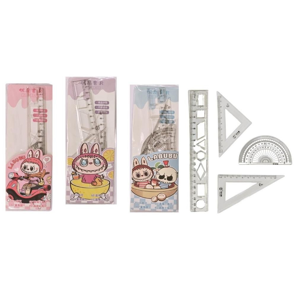 

''Terlaris" Garisan Set Dalam Dompet Isi 4Pc/Penggaris Set/Ruler Murah