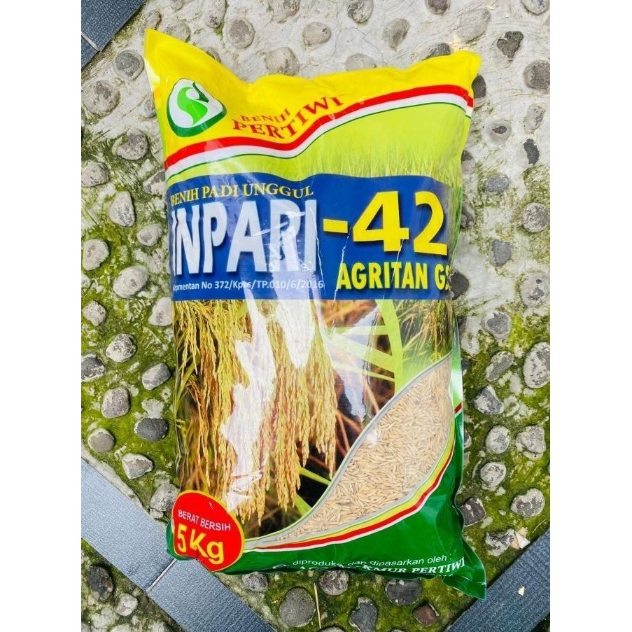|| BANANA / Benih padi unggul INPARI 42 AGRITAN GSR isi 5 kg dari benih pertiwi ||~~~