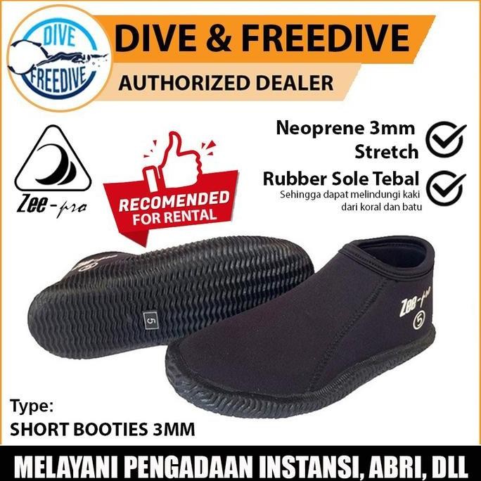 Short Boot Zeepro Booties 3Mm Sepatu Pendek Coral Karang Diving Selam