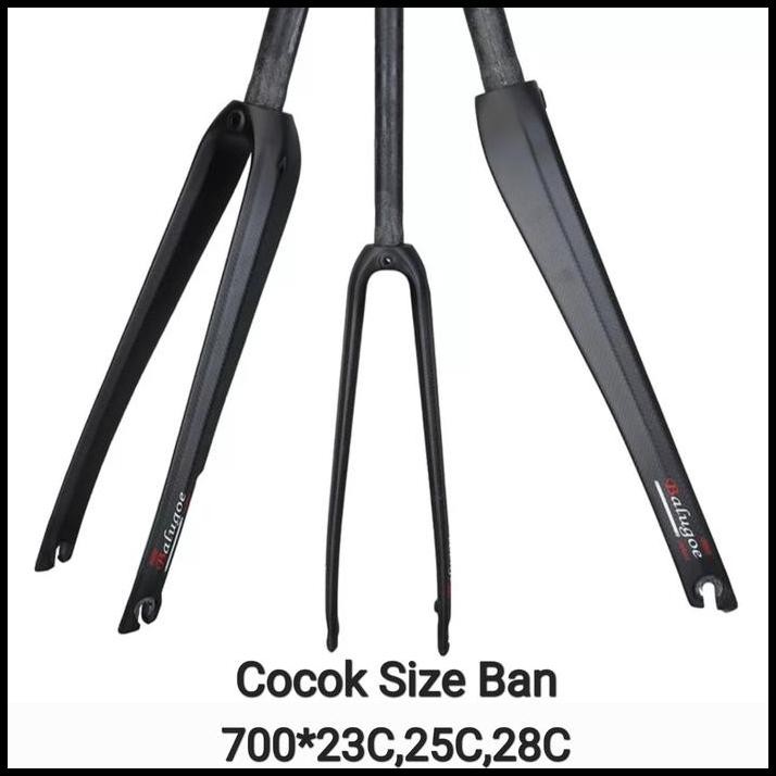 Balugoe Fork Carbon Hybrid Disc Brake U Brake Garpu Sepeda Road Bike