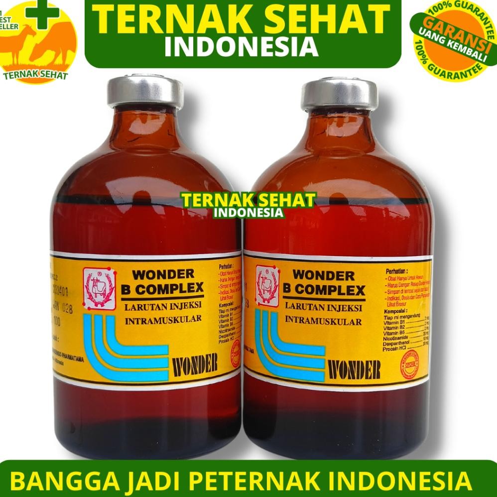 Terlaris WONDER B COMPLEX 100 ML - Vitamin B Komplek Hewan - Vit B Kompleks Hewan Terbaru