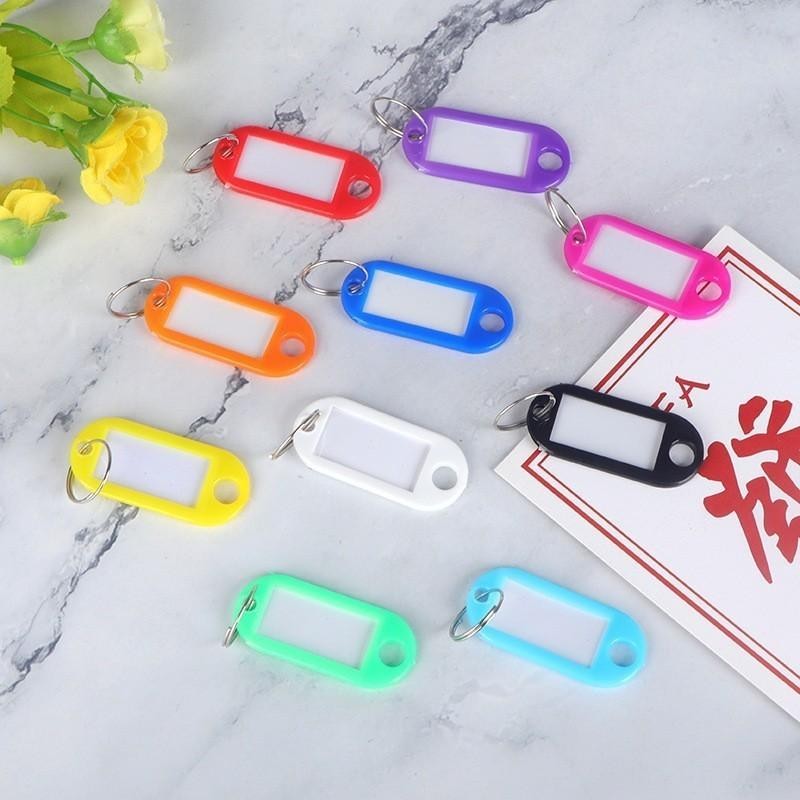 

Zbh Name Tag Gantungan Kunci Warna-Warni Label Nama Plastik Keychan Ring Name Tag Ganci Colors