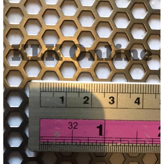 Plat Besi Ram Grill Speaker / Plat Lubang Perforated HexagonalCustom New Stok