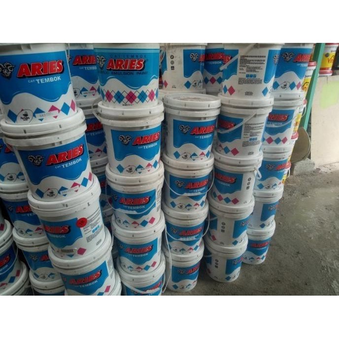 Cat Aries putih 20 kg pail BUKAN QLUC Q-;UC Q LUC X VINILEX PRO VINILEX TULIP SANLEX PROPAN AQUAPROO