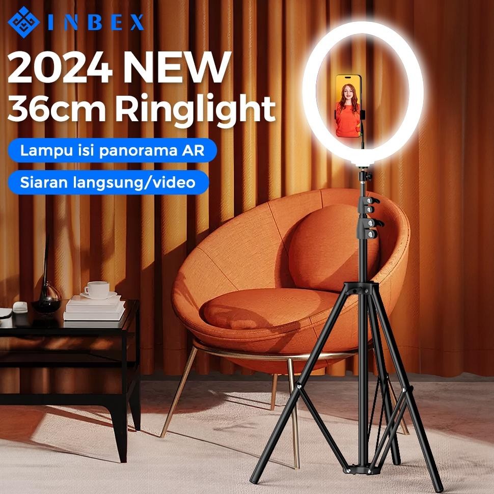 INBEX Paket 26/36cm Ring Light+210CM Tripod+Phone Holder for Live Stream Makeup YouTube