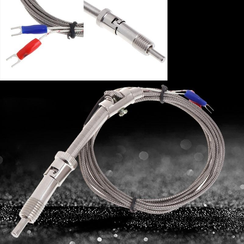 2/5M Thermocouple Type K Bayonet Probe Kabel M6 Thread K Type Thermocouple Temperature Sensor Cable
