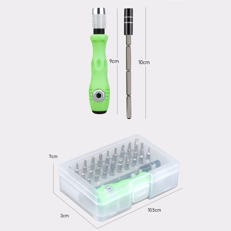 Obeng Set 32 In 1 Obeng Presisi Set Multifungsi Obeng Set Kecil Lengkap Alat Pembongkaran Kepala Sil