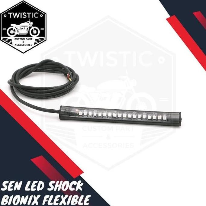 Lampu Sen Sein Shock Depan LED Fleksible Strip Bionix Motor