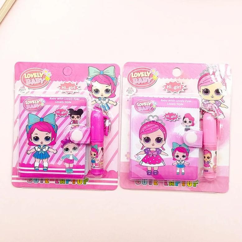 

Surprise Doll Notebook With Ballpoint Pen, Cute Kawaii Girl Writing Diary Book For Kids, School Stationery Supply