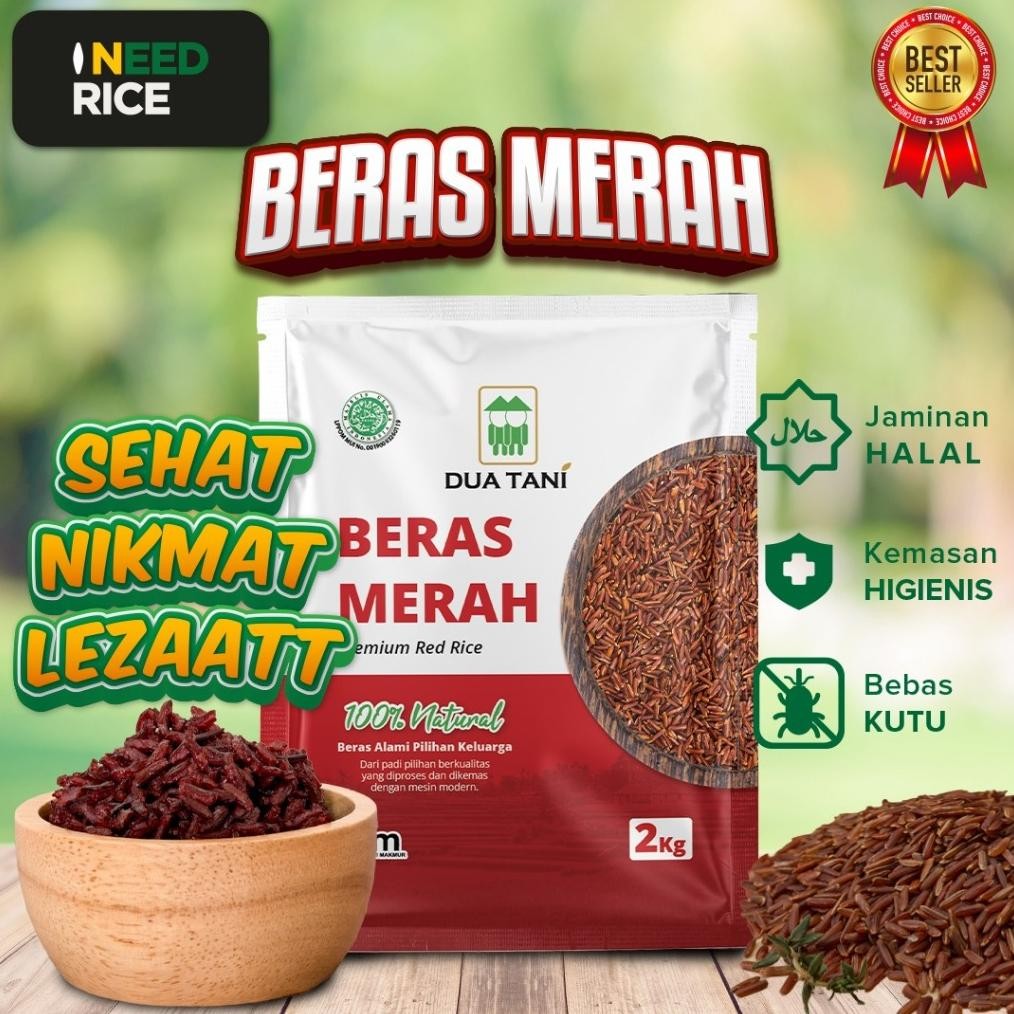 

Beras Merah Dua Tani 2kg - Halal Cocok Untuk Diet dan Kualitas Terjamin