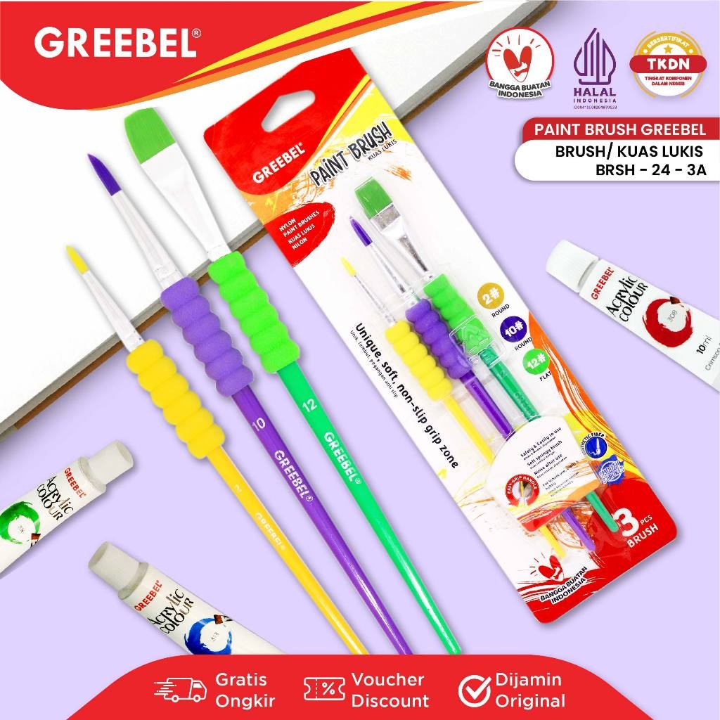 

GREEBEL Kuas Lukis Brush Paint Set / BRSH- 24- 3A