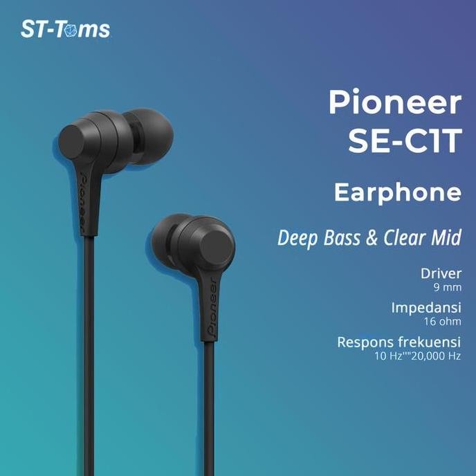 Stock In Pioneer Se-C1T In Ear Earphone