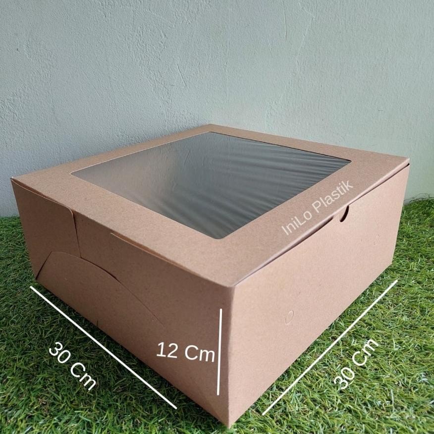 

G-24 Ex45 @1Pack Kotak Kue Window / Dus Roti / Cake Box / Box Cb Kaca 30X30X12 Berkualitas