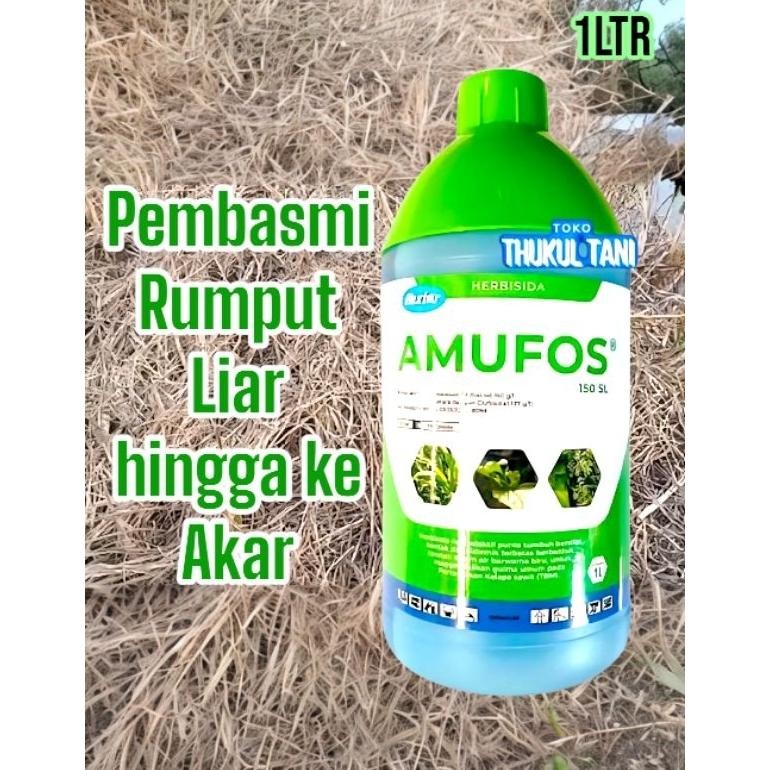 TERLARIS Racun Rumput Amufos 1Liter Obat Herbisida Sistemik Glifosat Pembasmi Gulma Liar Sawah Rumah