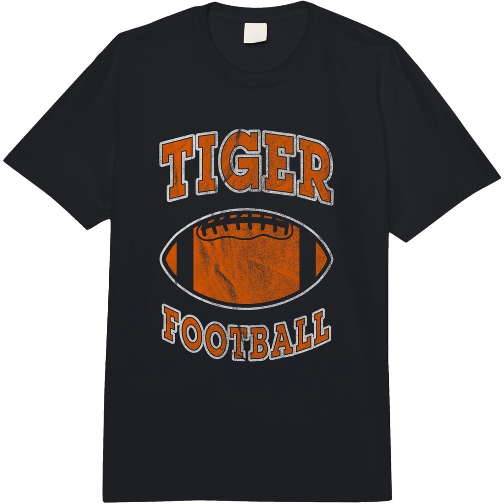 Tiger Football Distressed Kaos Berat Dewasa Comfort Colors
