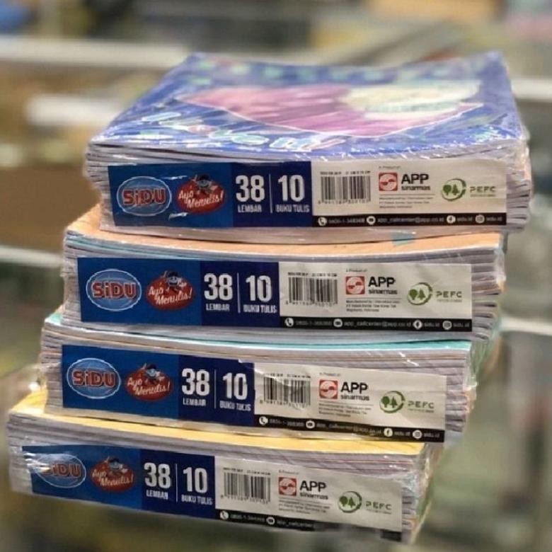 

READY STOCK Buku Tulis SIDU 38 Lembar (1 pack isi 10 buku) / Buku Tulis Sinar Dunia