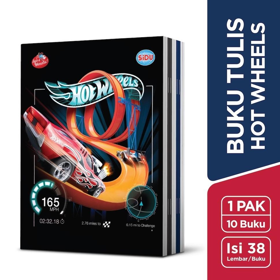 

READY STOCK [1 Pak isi 10 Buku] SiDU Buku Tulis Hot Wheels 38 Lembar