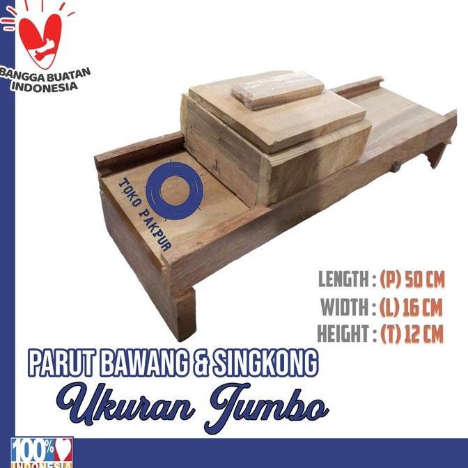 Promo | Parutan Jumbo - Parut -Serutan Serut Bawang Singkong Manual Kayu Tolls